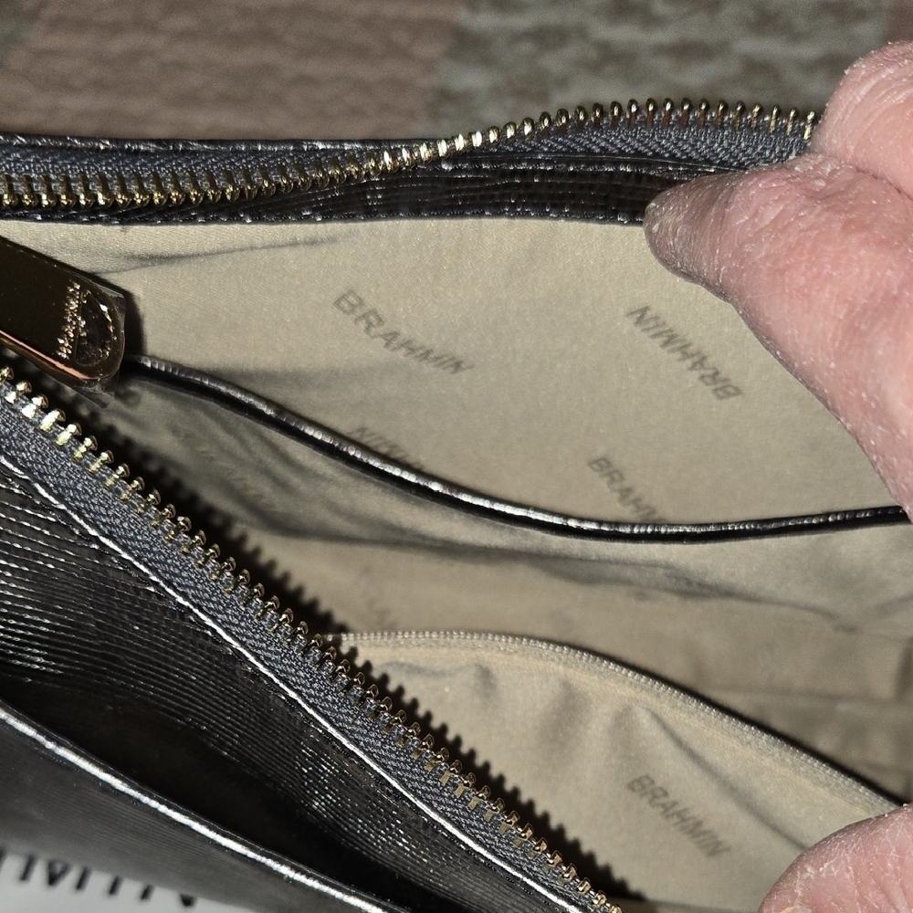 NWT Brahmin ESME Shoulder Bag In Chrome Tamar - Picture 12 of 15